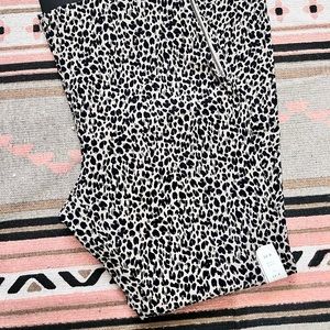 Brown/Black Leopard Print High Rise Slack